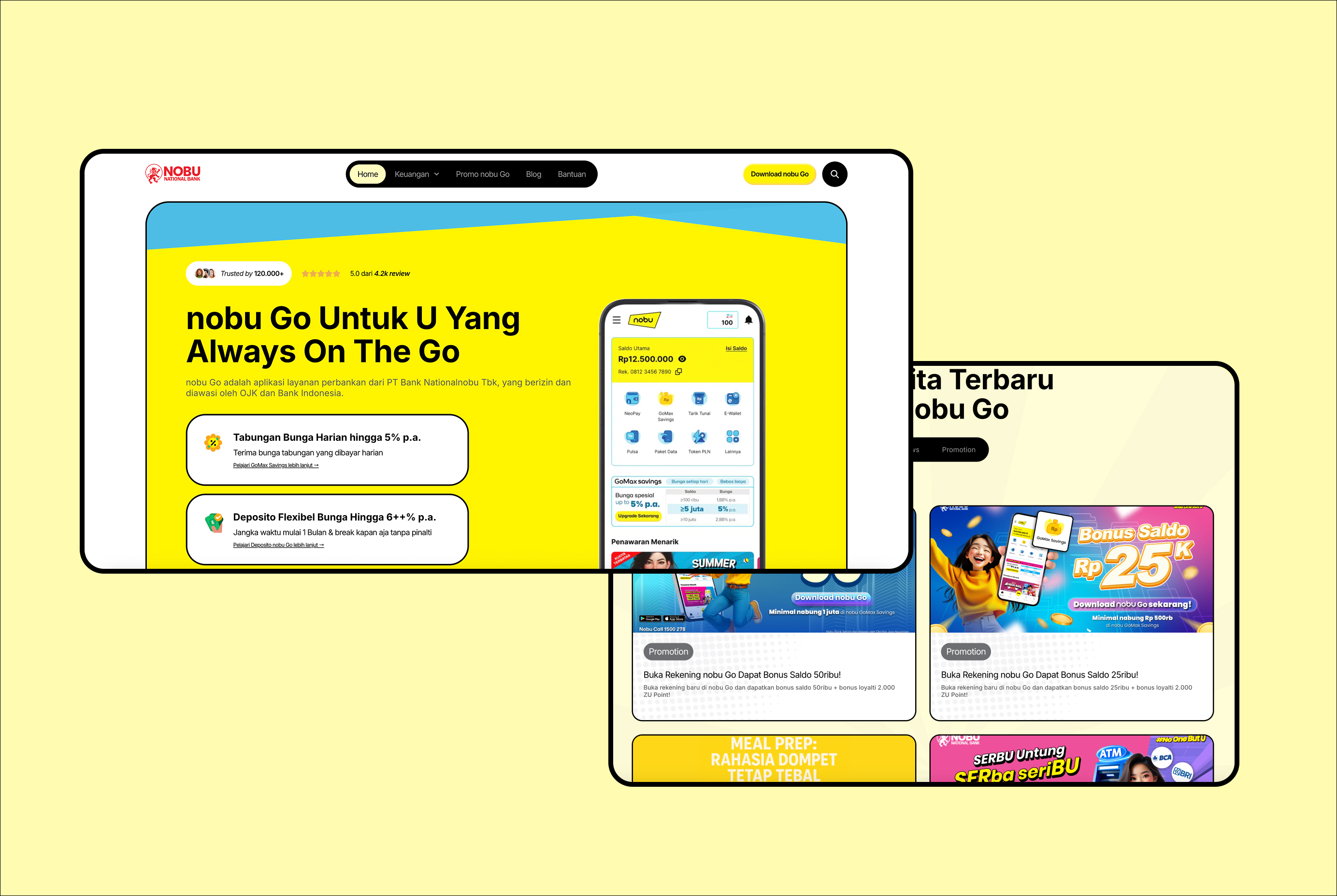 Nobu Landing — Banking Service Landing Page
